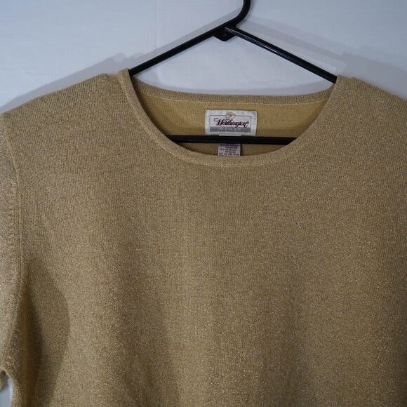 Vtg Worthington Womens Sweater Gold Sweatshirt Plus 20 W Party Cocktail New Year - Picture 2 of 7